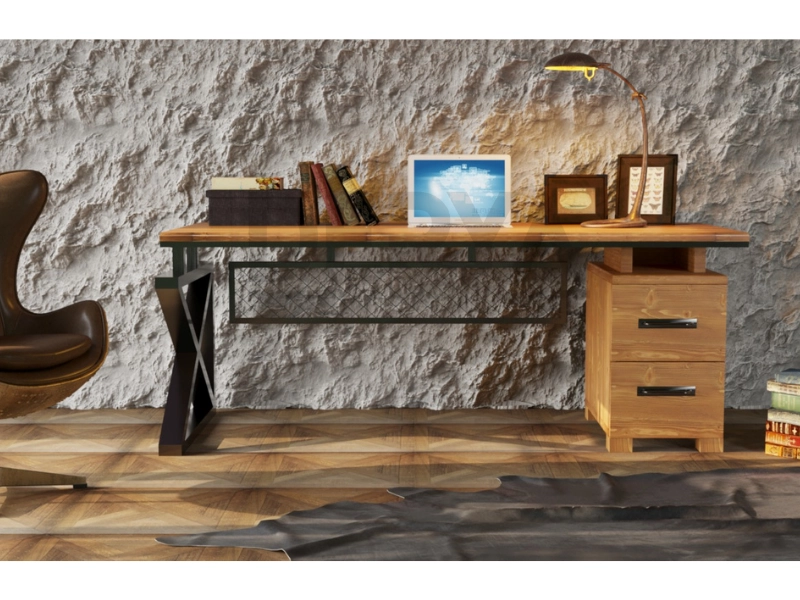 Raweyn%20Best%20Doğal%20Ahşap%20Ofis%20ve%20Çalışma%20Masası%20-Çekmece%20Modüllü