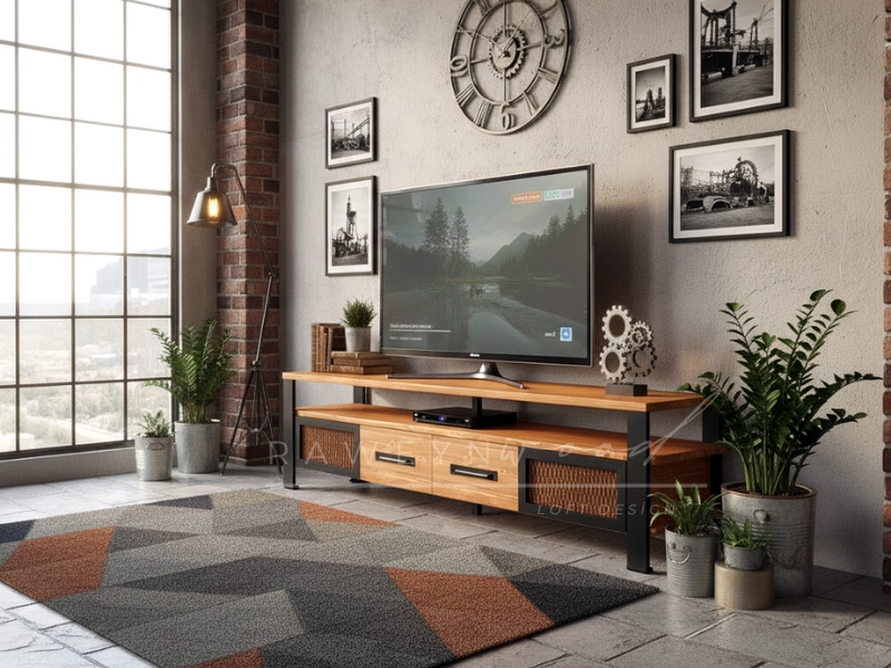 Inox%20Solid%20Wood%20Iron%20Drawer%20TV%20Stand