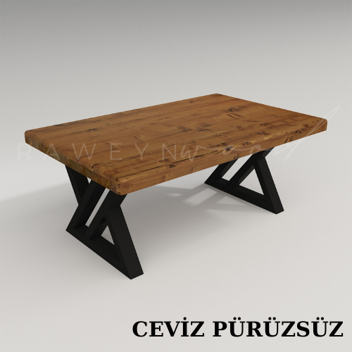 Fiva%20Büro-Couchtisch%20mit%20gerader%20Kante%20aus%20Naturholz
