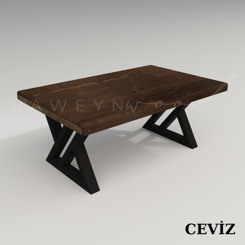Fiva%20Büro-Couchtisch%20mit%20gerader%20Kante%20aus%20Naturholz
