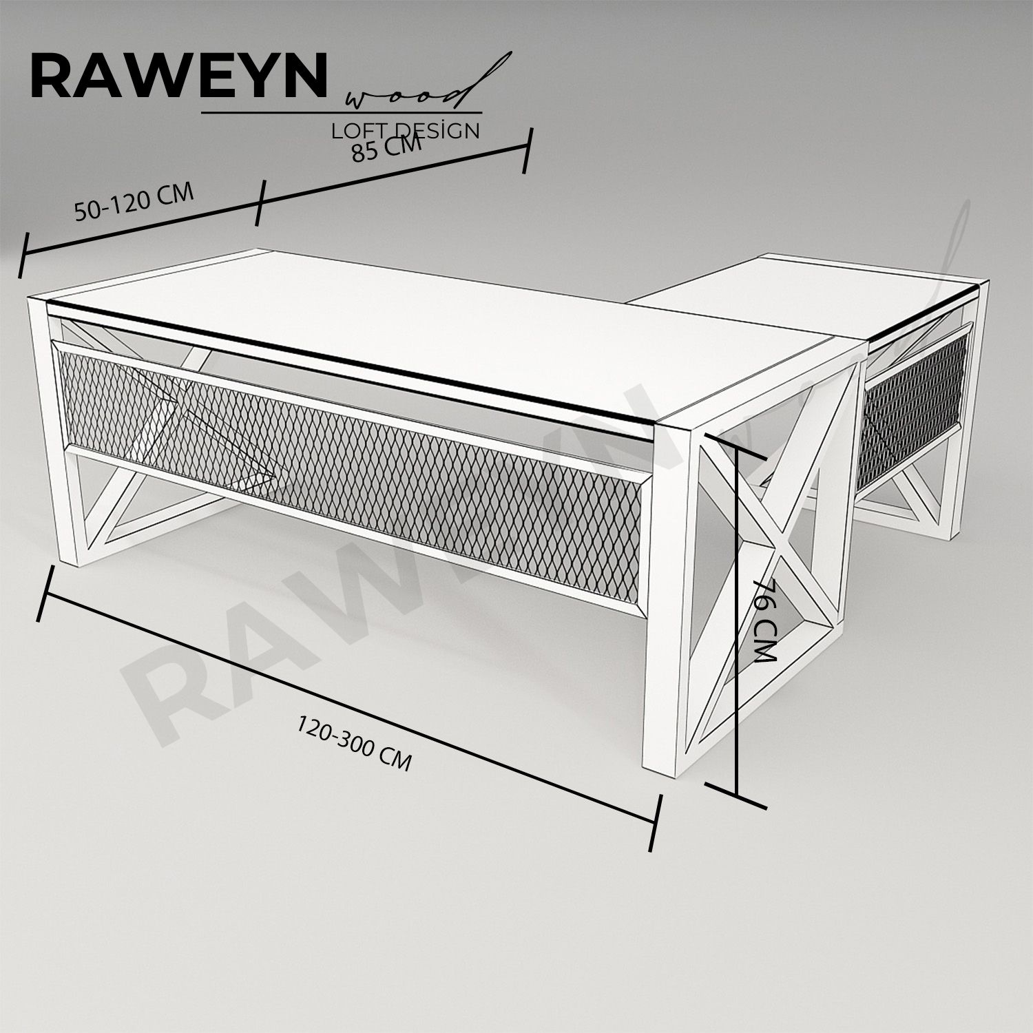 İnci%20Solid%20Wood%20L%20Office%20Desk