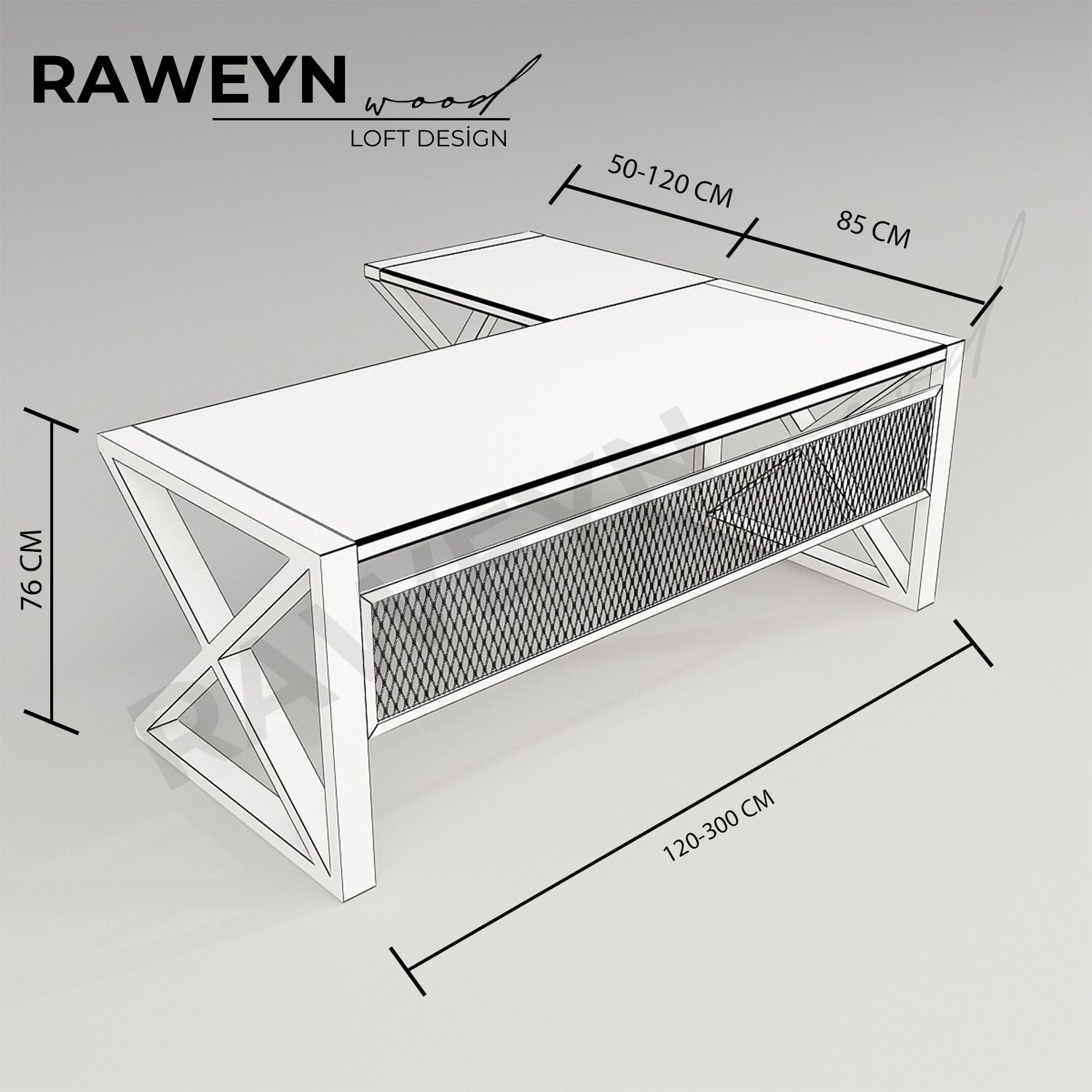 İnci%20Solid%20Wood%20L%20Office%20Desk