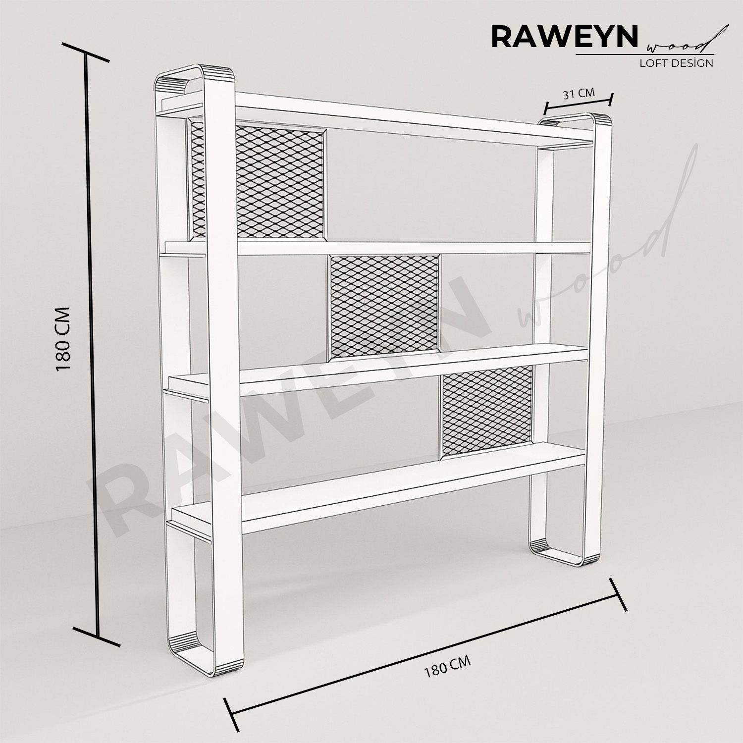 Helen%20Solid%20Wood%20Bookcase%20Anthracite%20Leg