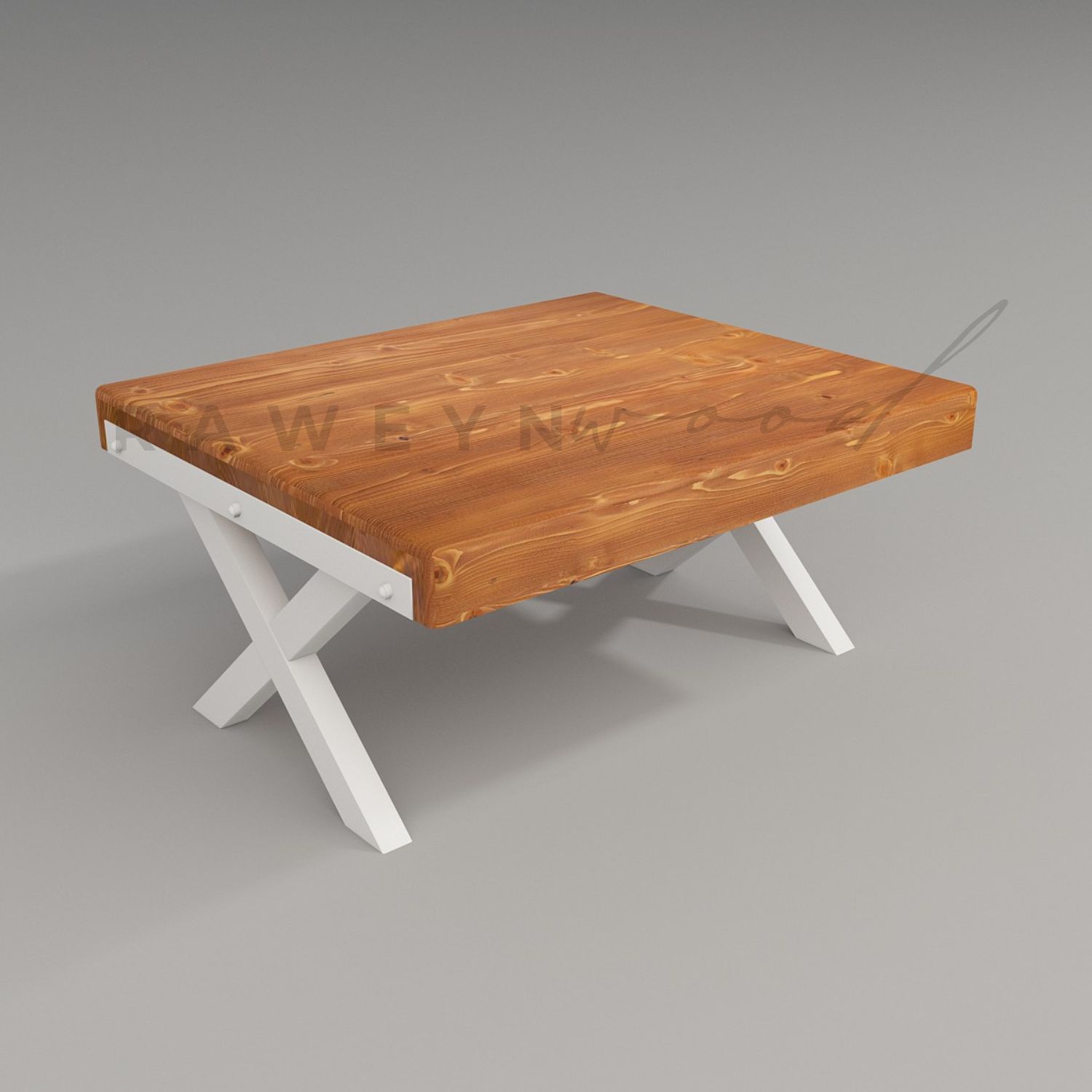 Diesa%20Natural%20Wood%20Thick%20Edge%20Office%20Coffee%20Table%20White%20Leg
