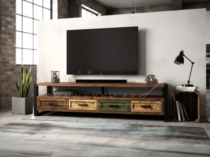 Ahşap tv Stand,Eskitme Renkleri,Raweyn’de