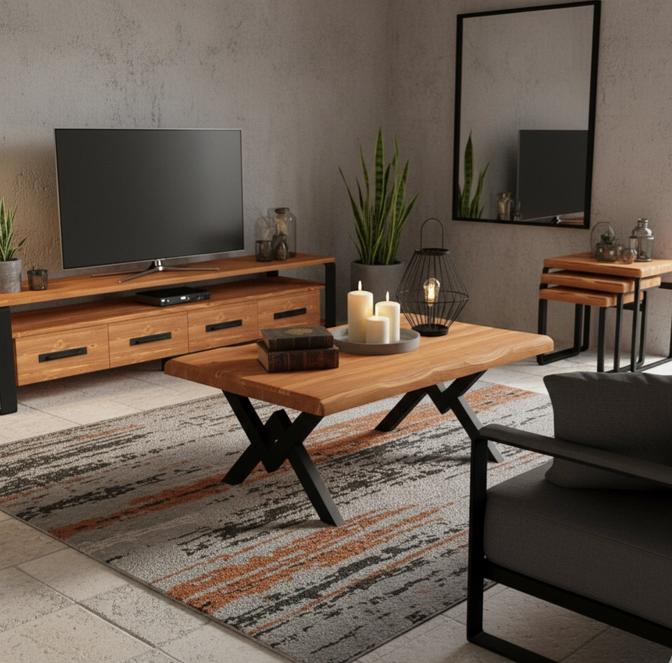 Loft%20Doğal%20Ahşap%20Dalgalı%20Kenar%20Sehpa